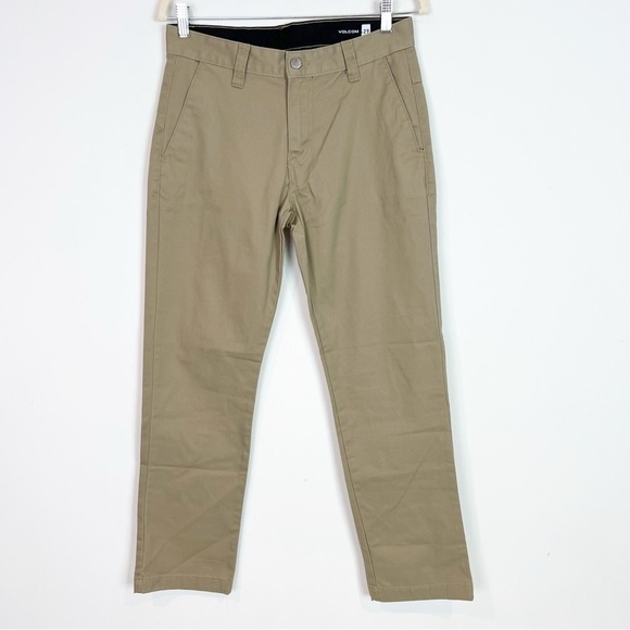 VOLCOM KHAKI TAN STRAIGHT LEG FLAT FRONT MENS PANTS SZ 29 - Picture 5 of 5